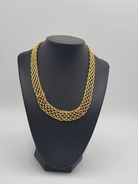 Vintage Heavy Avon O.B Gold tone Choker Necklace